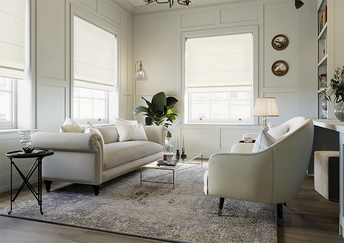 Odessa Velvet, Ivory - Roman Blind - Image 6